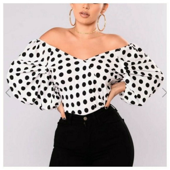 Fashion Nova Tops - Fashion Nova Off Shoulder Top Gabby Surplice 1X